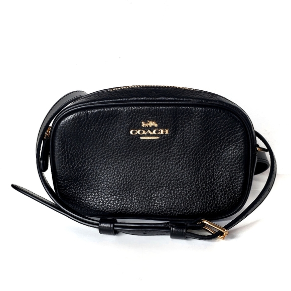 Coach Bags Coach Convertible Crossbody Belt Bag Pebbled Black